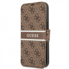 Capa Flip Guess 4G Stripe iPhone 13 Pro, Castanho, GUBKP13L4GDBR